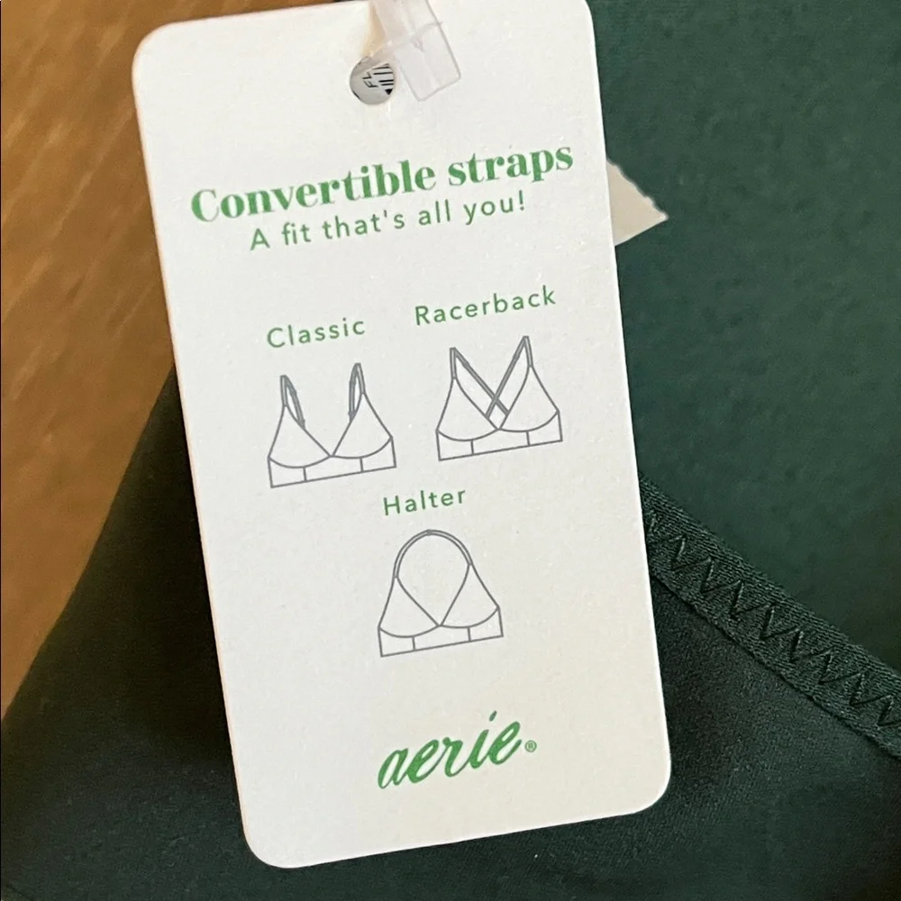 NWT aerie Convertible Strap Bra size n Deep Green size 36B
